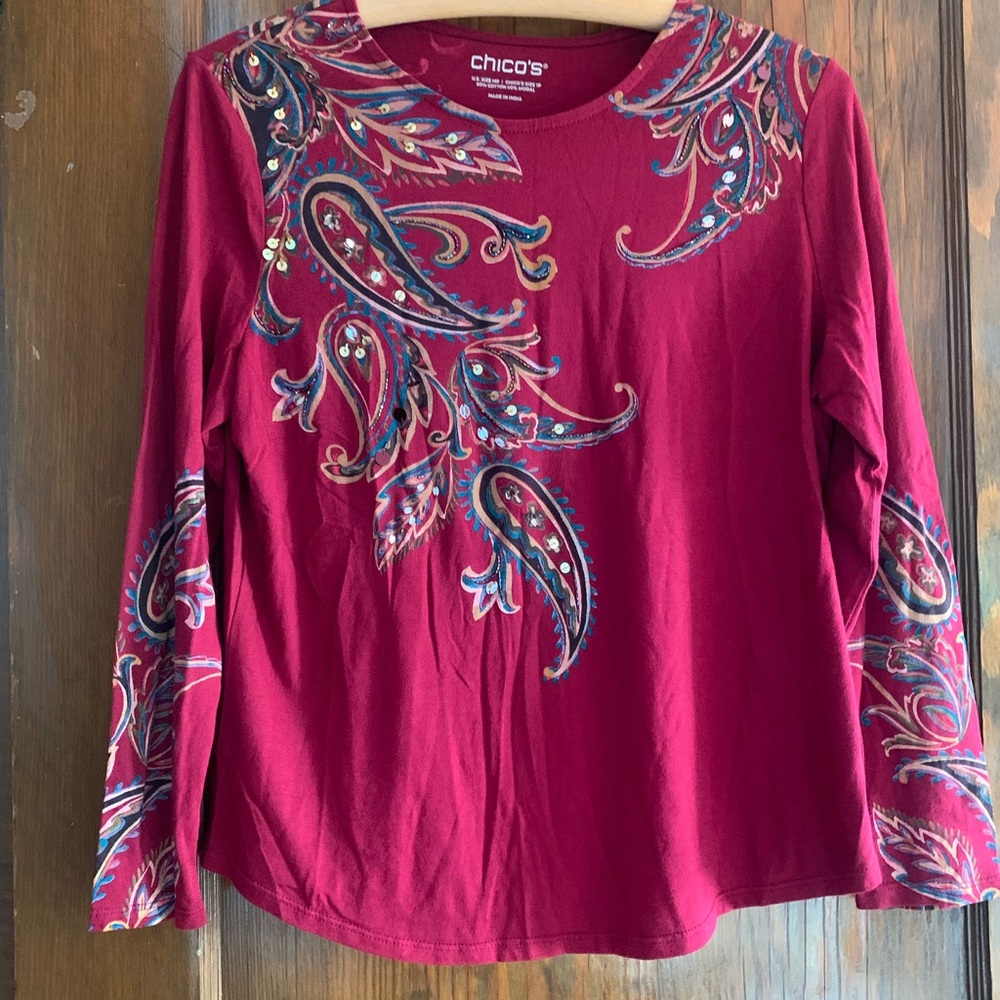 Paisley long sleeve shirt
